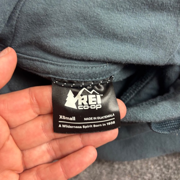 REI COOP Men’s Grey/Blue Hoodie Graphic Sweatshirt size: XSmall - Picture 5 of 7